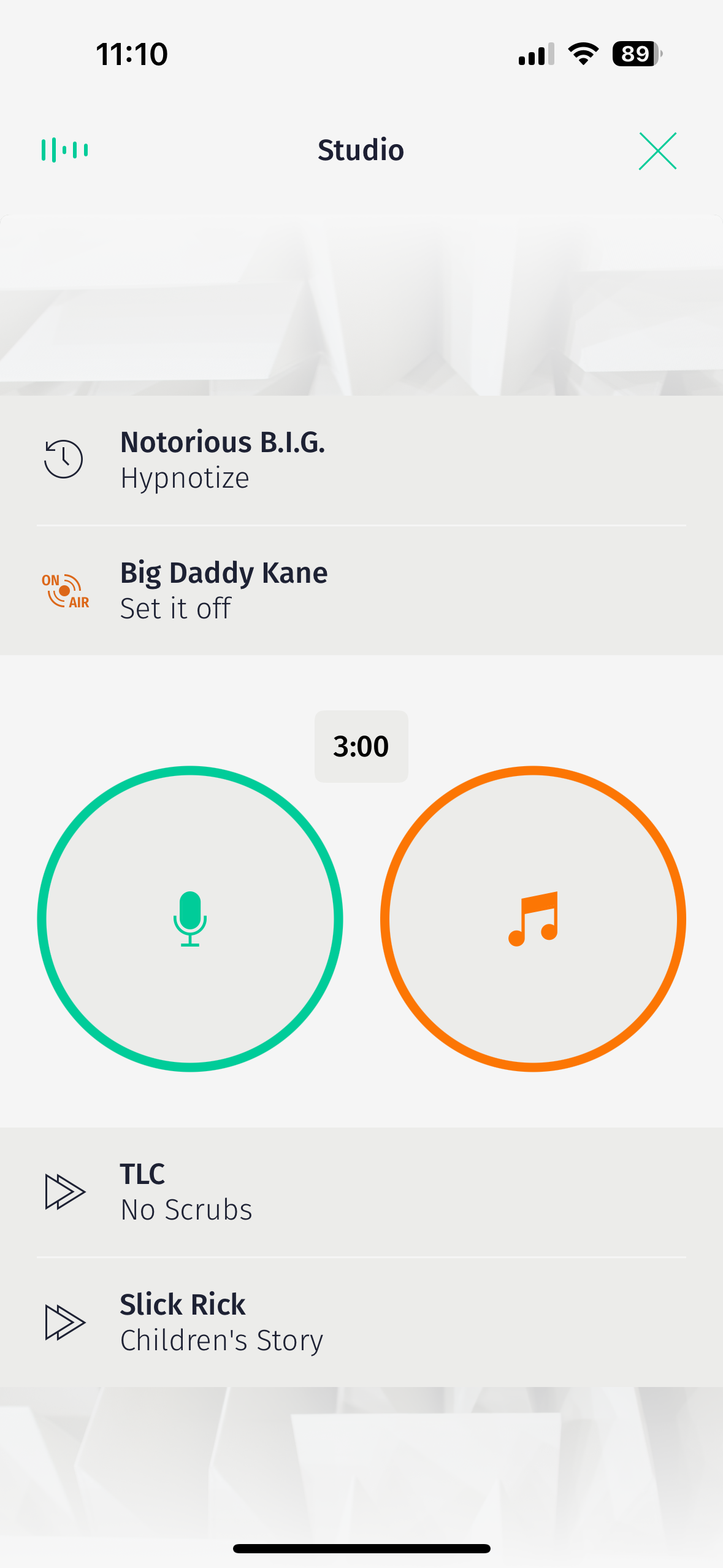 Screenshot der laut.fm-App